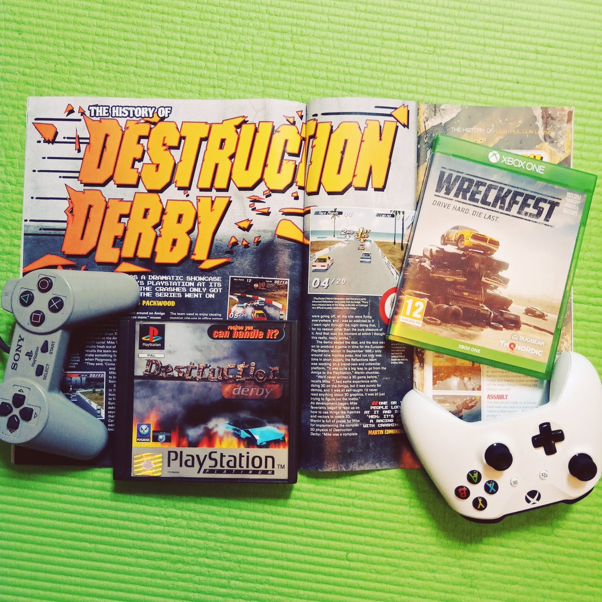 mgaragegamers_'s tweet photo. THEN AND NOW! I've loved playing Wreckfest via my Daily Grind on the Garage Gamers YouTube channel (link in bio) however my true love for smashing up cars started with Destruction Derby in 1995!
#destructionderby #wreckfest #playstation #xbox #ps1 #xboxone #bugbeargames https://t.co/TQ6q2Beuvh