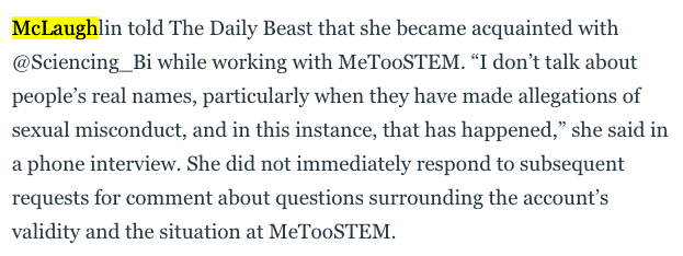 66. Note that McLaughlin seems to have given contradictory accounts to The Daily Beast and The Arizona Republic about how well she knew Sciencing_Bi. 1 & 2: The Daily Beast3: The Arizona Republic