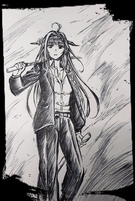 ココ会長、50万人達成おめでとうございます。 #みかじ絵 