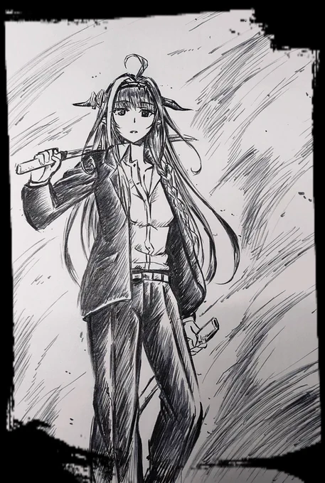 ココ会長、50万人達成おめでとうございます。 #みかじ絵 