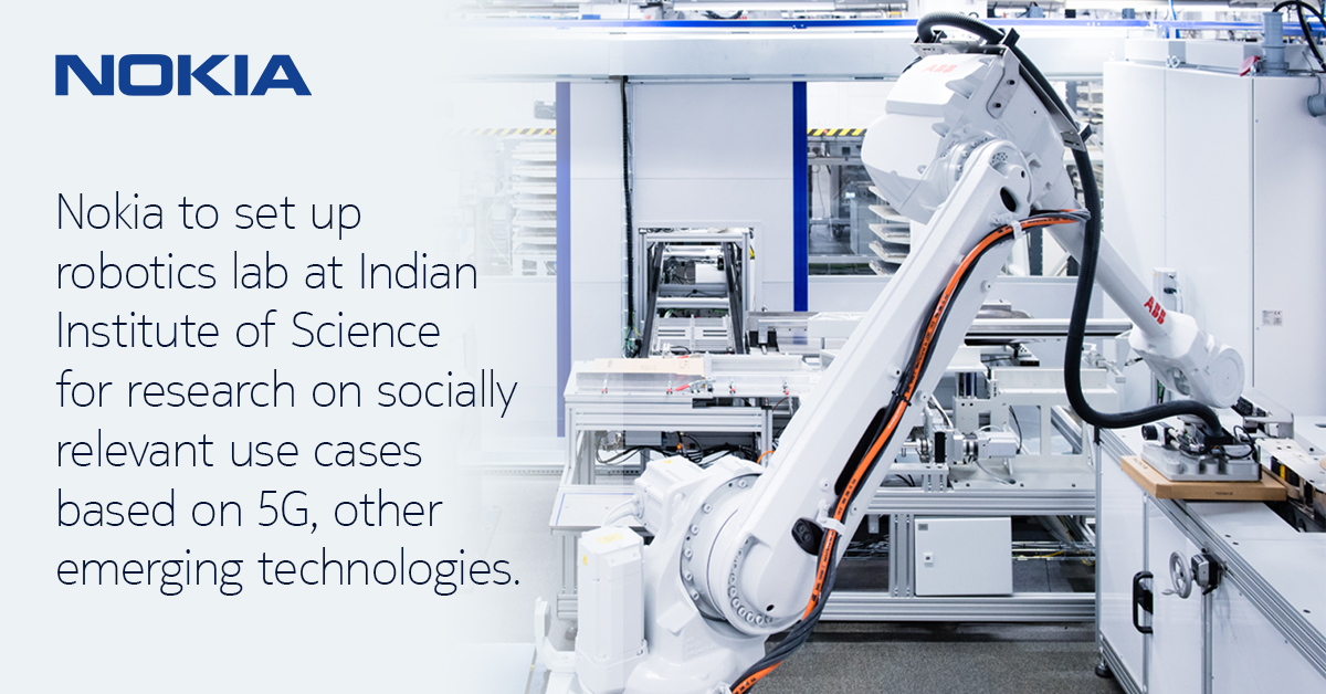 We are collaborating with <a href="/iiscbangalore/">IISc Bangalore</a> to explore an array of #5G use cases with a profound societal impact in remote agriculture &amp; disaster relief. Read here nokia.ly/3gwxzpu #DigitalIndia