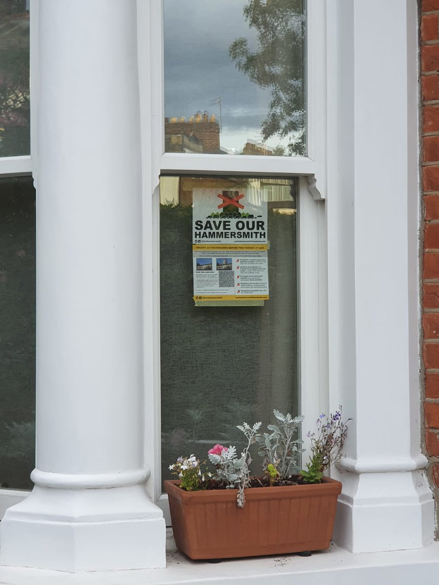 LadyLisaHryn's tweet photo. Seeing #SaveOurHammersmith Signs all over #BaronsCourt and #LBHFTRA Thank you! For more on working with #LBHFPlanning to modify #Dominvs #Meghotel Follow https://t.co/6Ek4teyjoz and @OurHammersmith https://t.co/cWtdHEVCHn