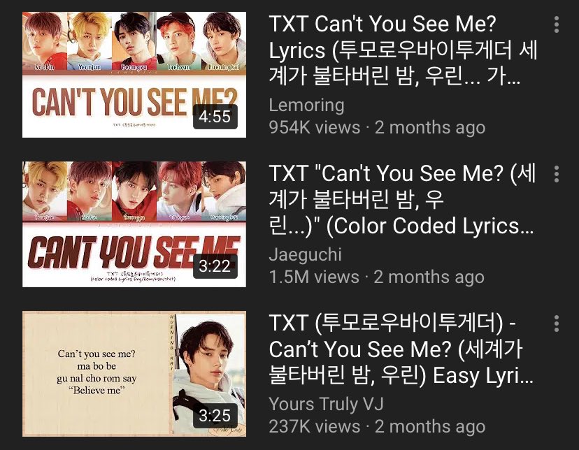 IMPORTANTRefrain yourself from watching lyrics videos please!! And if you want to just watch it after few days. @TXT_members  @TXT_bighit