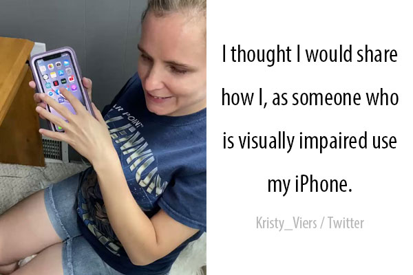9to5buzz's tweet image. How Do Blind People Use iPhones? 9to5buzz.com/how-do-blind-p… #blindpeople #visionaccessibility #iPhone #Apple #blindpeopleeyes #blindpeopleproblems