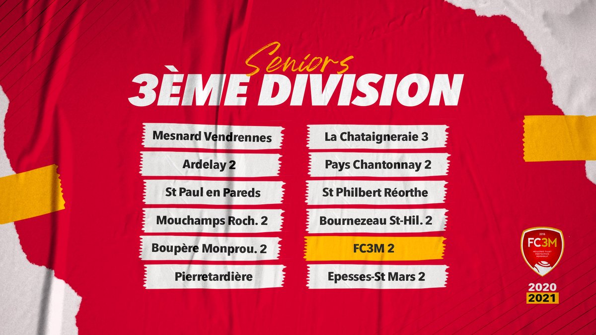 FC3M_football's tweet photo. 📄 Les équipes qui accompagneront #FC3M2 en #D3 dont @fcmr_officiel, @ASChataigneraie et @pcf_officiel ! https://t.co/NGz8Qf414v