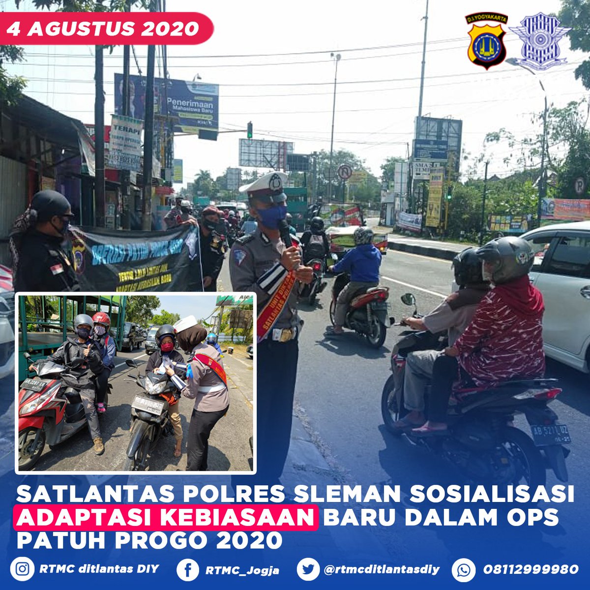 Satlantas Polres Sleman Sosialisasi Adaptasi Kebiasaan Baru Dalam Ops Patuh Progo 2020

ditlantasdiy.info/2020/08/04/sat…

<a href="/NTMCLantasPolri/">KorlantasPolri.Ntmc</a> <a href="/PoldaJogja/">Polda D.I. Yogyakarta</a>