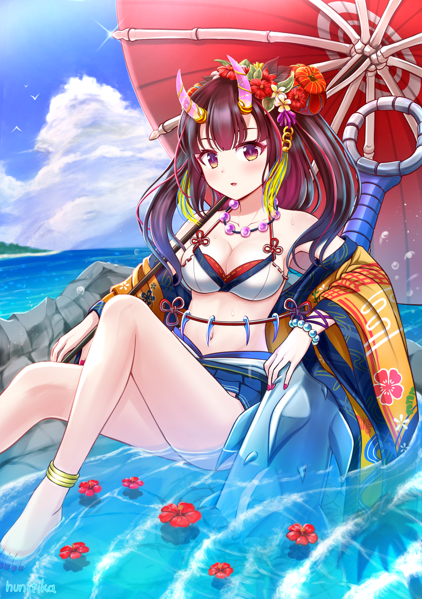 「【オリジナルイラスト】水着鬼姫 」|ふにちかのイラスト