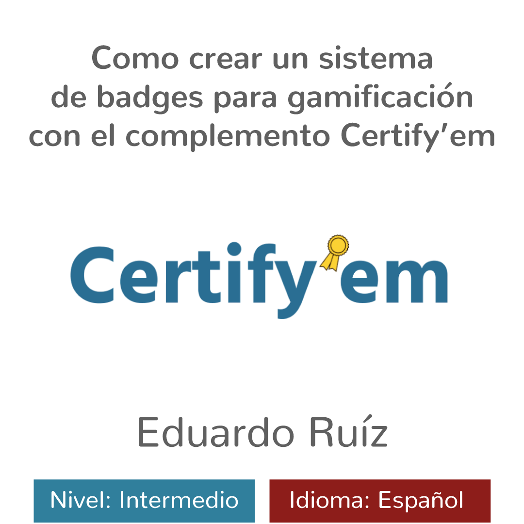 ejruizgarcia's tweet photo. En la segunda de mis sesiones del #ReCreoDigital de @nivela_edu, este próximo sábado a las 12,45🇲🇽/ 19,45🇪🇦 veremos un sistema de envío automático de insignias para gamificación con el complemento #Certifyem Más info y registro aquí 👉https://t.co/SDJV1Y96UU https://t.co/SvvnFJFjKk