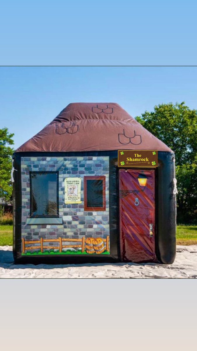 TFlatable's tweet image. Did someone say... IRISH PUB ☘️🍻 
New pub arriving in a few weeks, we are sooooo excited for its arrival!  
4.6m x 4.6m 
Twinning with the amazing ‘The Shamrock Bar’ in Macclesfield.