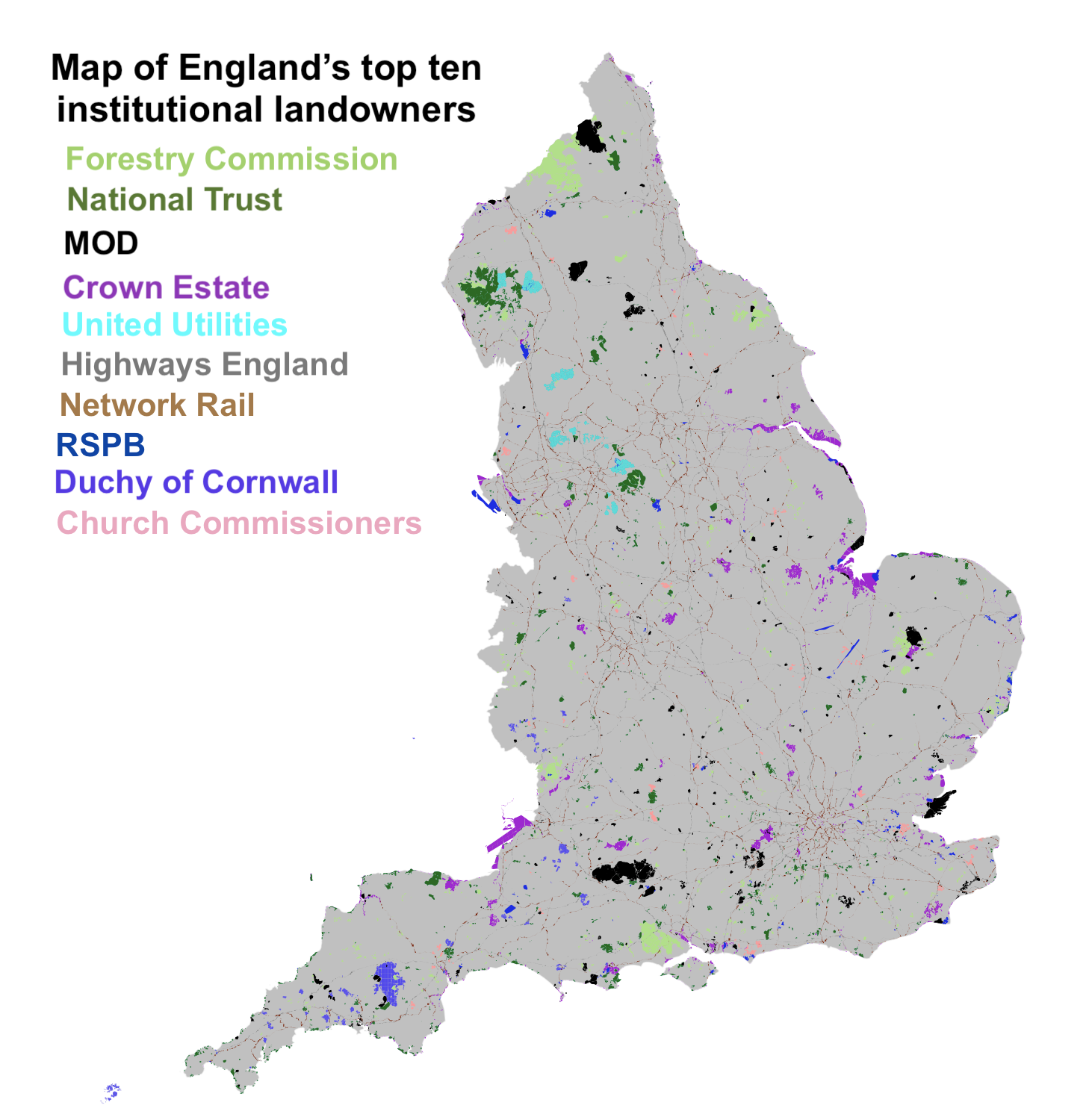 National Trust Land Map Guy Shrubsole On Twitter: "This Is The First Time It's Been Possible To  Systematically Analyse What Large Landowners Are Doing With Their Land - By  Combining Land Ownership Maps, Pieced Together From