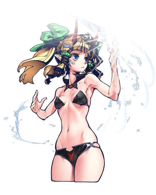 水とか使う #オリジナル #女の子 #角 https://t.co/CrBJ2iYBbO 