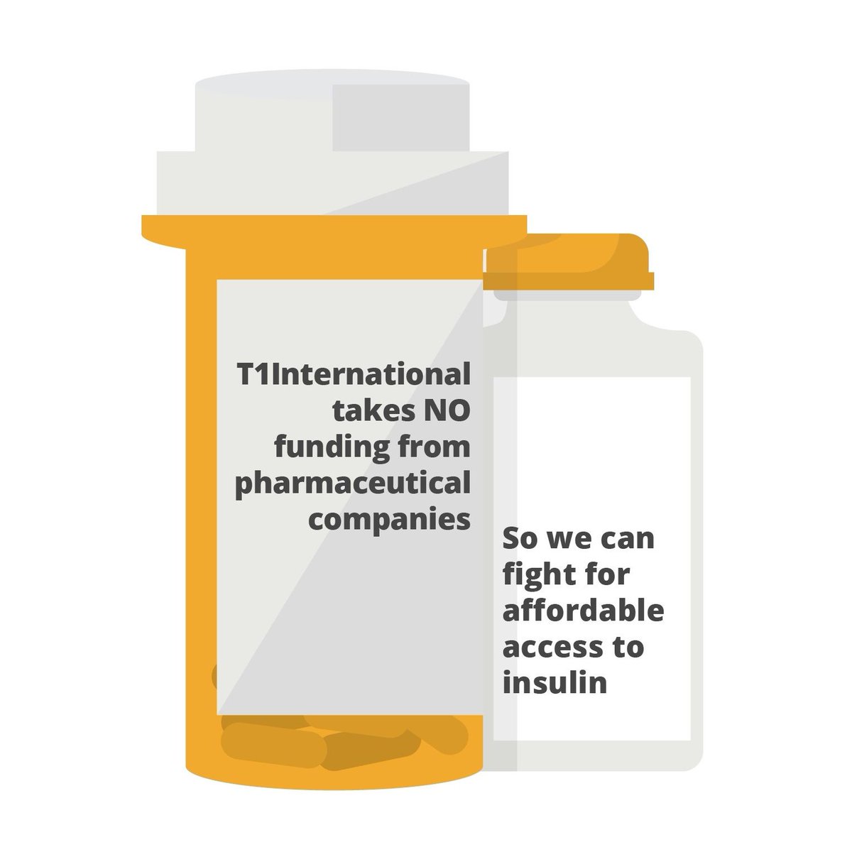 We are proud and steadfast in our values. We do not accept any funding from pharmaceuticals, which means we can continue to fight for what's right. #insulin4all