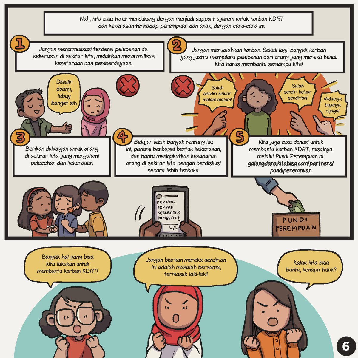 Kenapa bisa ada yang menikahi tapi tidak menjaga, malah melukai? Kenapa ada yang masih menyuruh orang bertahan dengan situasi seberacun ini? Dan banyak kenapa lainnya........ Intinya, mari jangan diam, dan jangan dinormalkan-- (2/2)