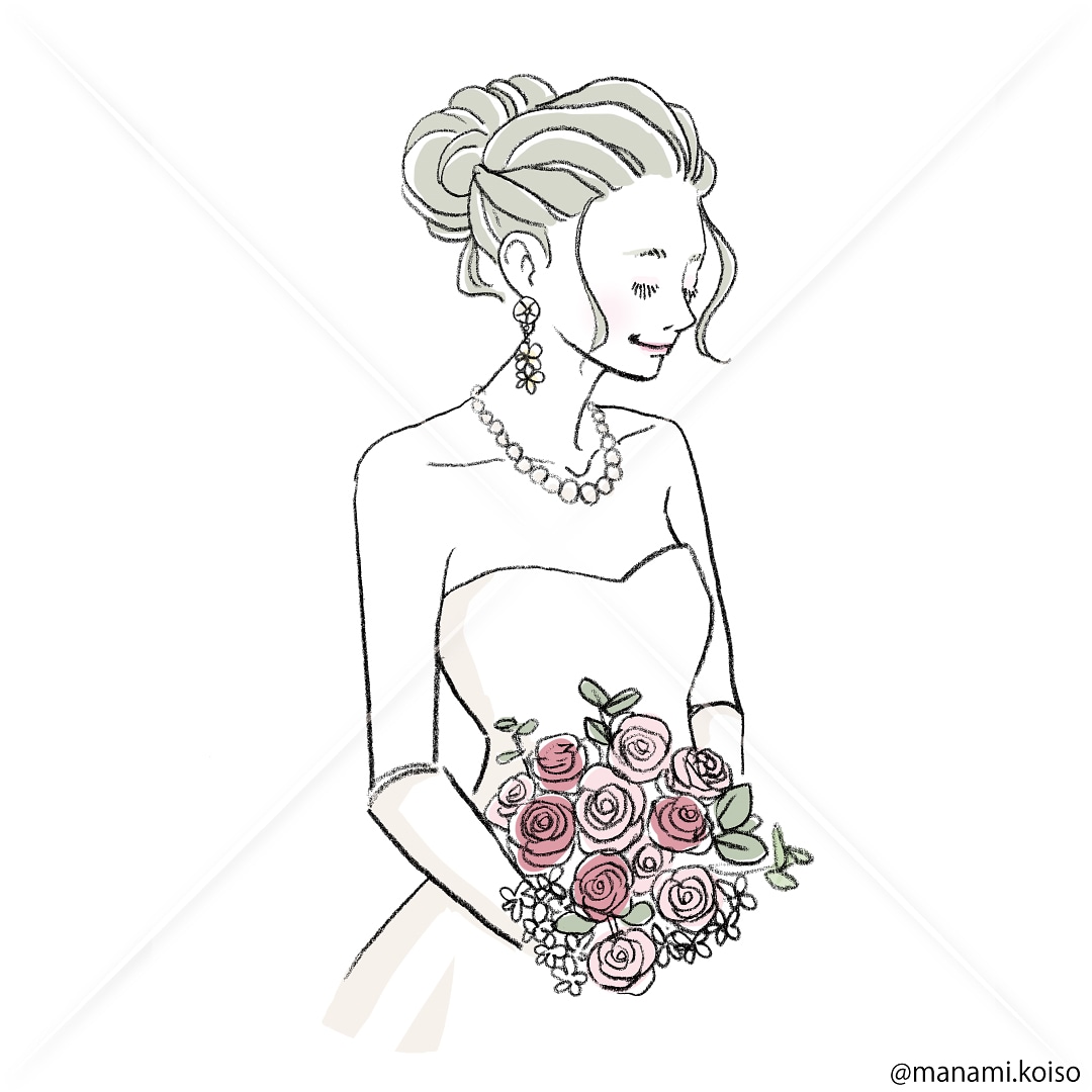 Manami K ウエディング ウエディング ウエディングイラスト 結婚式 ウエディングドレス イラスト シンプル ドレス ブーケ Wedding Dress Cute かわいい ブーケ 花束 T Co Thjexaipqd Twitter