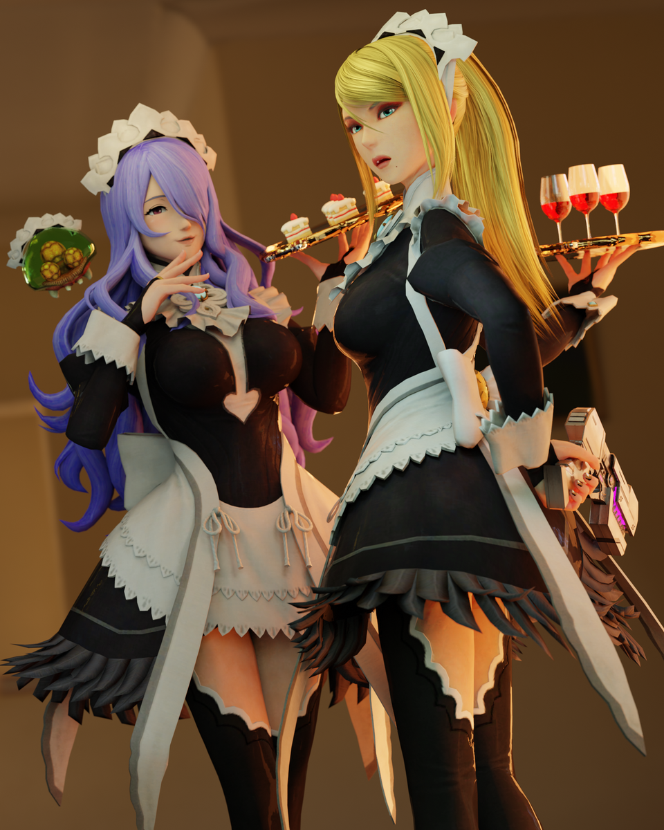 Samus going undercover as a maid with Camilla! 