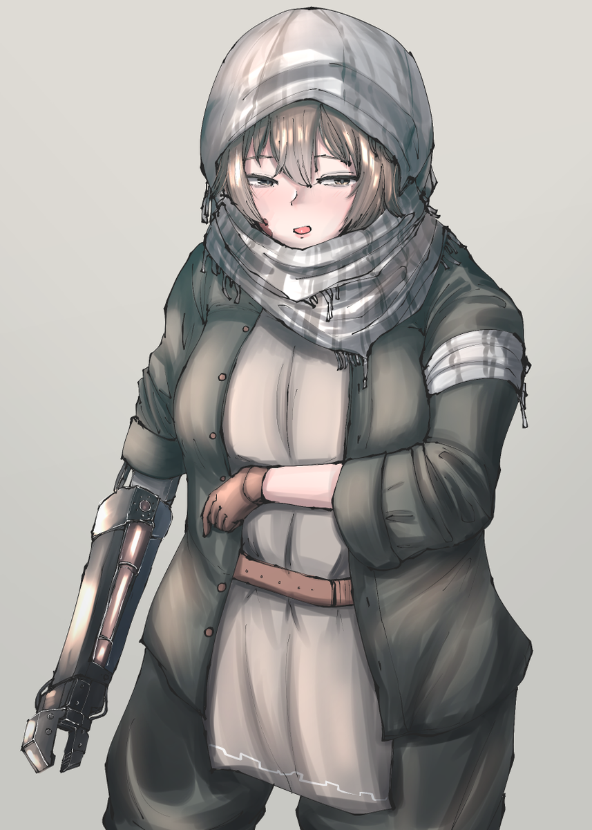 粗雑な義手を付けてる人 かにさわ のイラスト