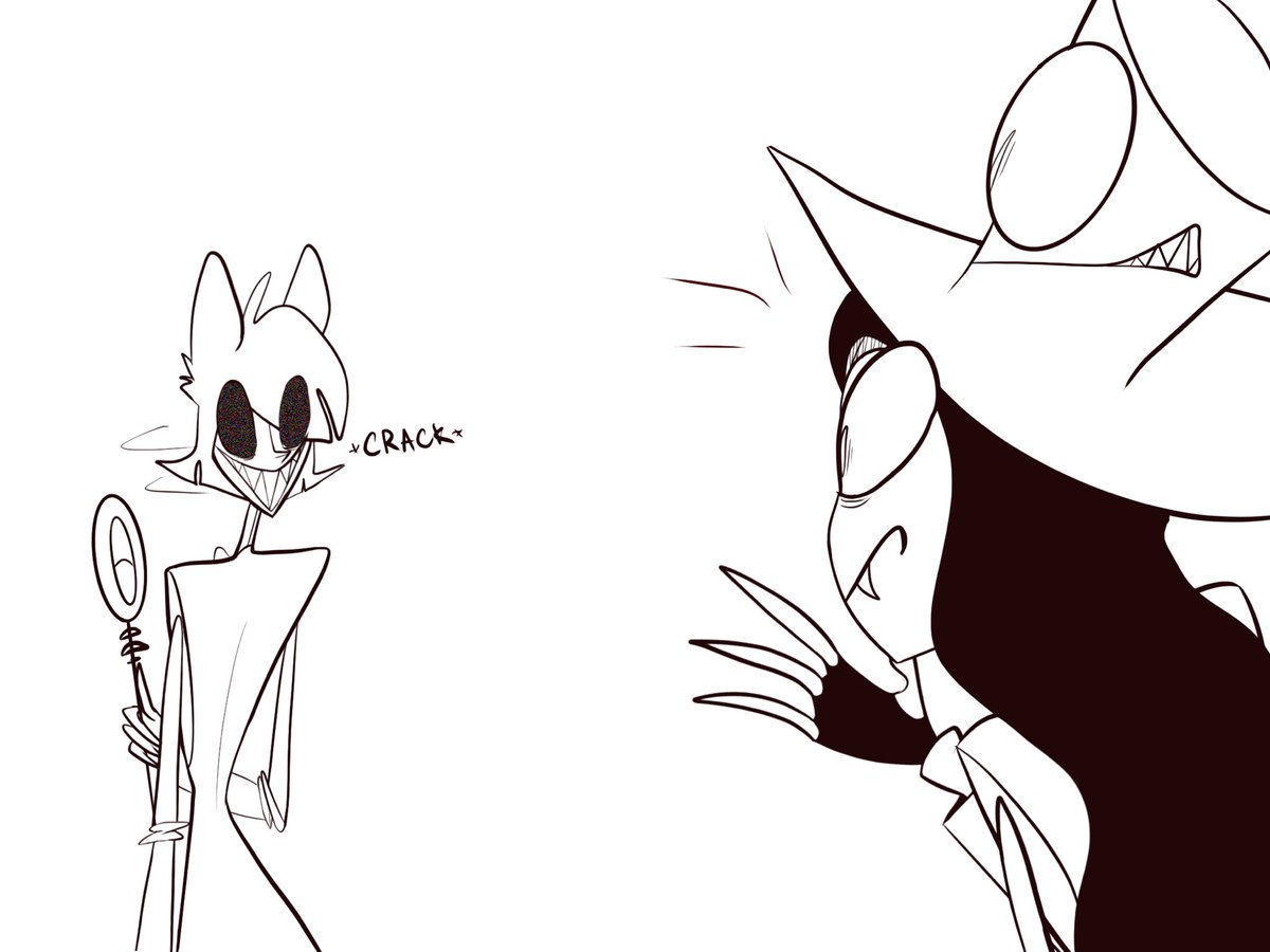 winter_berryy's tweet photo. This was supposed to be made for #PentiousWeek day 5 (Sir Pentious fucking dies pt.2), but since I’m terribly late for that, I guess I’ll make it #HHBestFriends AU
#HazbinHotel #Alastor #SirPentious https://t.co/R8whNVShDQ