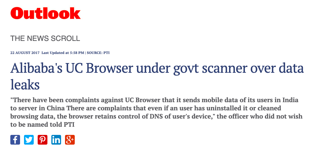 It gets crazier. In 2017, the Modi govt had flagged Alibaba-owned UC Web Browser for sending data of Indians to China.Despite this, BJP hired them for their 2019 Lok Sabha campaign. And now, last month, they banned them for being Chinese agents.(4/11)