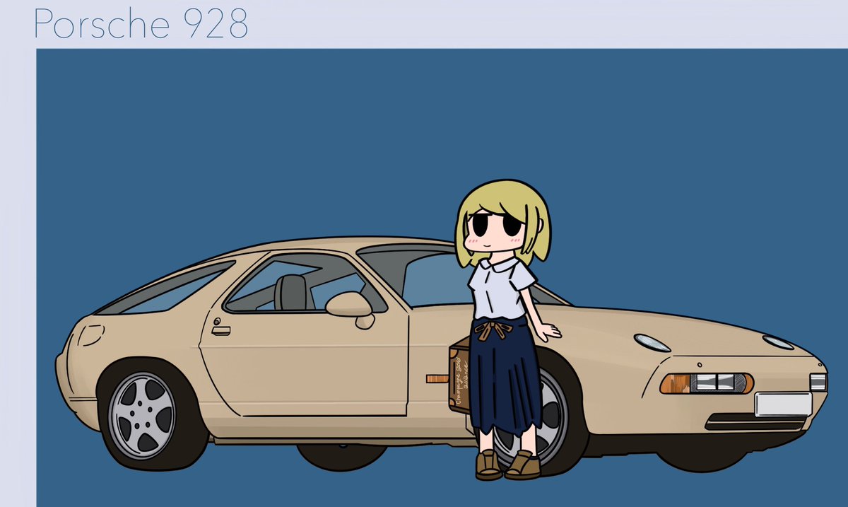 1girl motor vehicle vehicle focus ground vehicle car blonde hair solo  illustration images