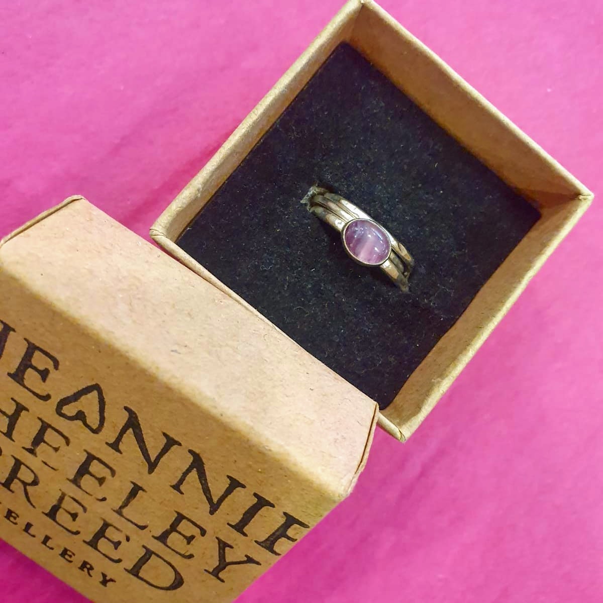Stunning #jewellery flying out of #CherrydidiKeswick this morning! 
Fluorite triple ring by #jeannieheeleycreed ... just beautiful!  
#localjeweller #shoplocal #fluorite 
@LiveShopLocal @NotJustLakes @hmuk_crafters