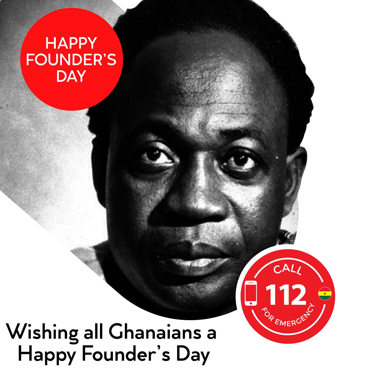 112EmergencyGh's tweet photo. Lets us honor our patriots for the freedom they gifted us. Happy Founder’s Day.

#Dial112
#Helpwillcome 
#Wearesafe
#foundersday 
#wassce2020 
#COVID19 
#Ghana 
Stonebwoy | Samini | Akufo-Addo 
Legon https://t.co/FqBLCmnMJ0