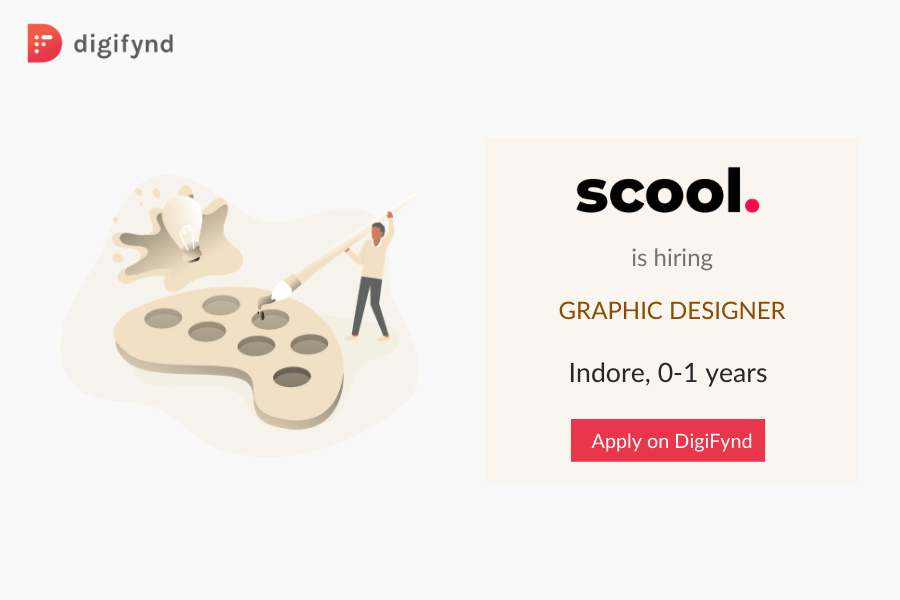 digifyndteam's tweet photo. Scool is hiring Graphic Designer on Digifynd.

Apply here : https://t.co/tY7jYrOABs

#digifynd #digitalmarketing #socialmediamarketing #digitalmarketingjobs #seo #socialmedia #googleadwords #paidads https://t.co/hEQrO5zNDW