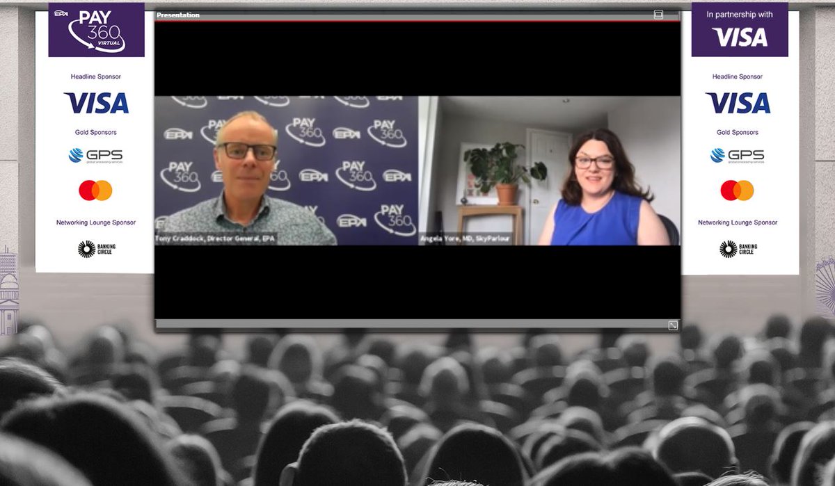 ThePAssoc's tweet photo. #PAY360 LIVE: The W-word, the complex tale behind it and our EPA community's reactions to the story - taking a look behind the scenes with @AngelaYore, MD of @SkyParlour and our own @TonyCraddock.

#Wirecard #makingpaymentswork #payments #paytech @EPAssoc @PAY360Conf https://t.co/0pzrXDveHa