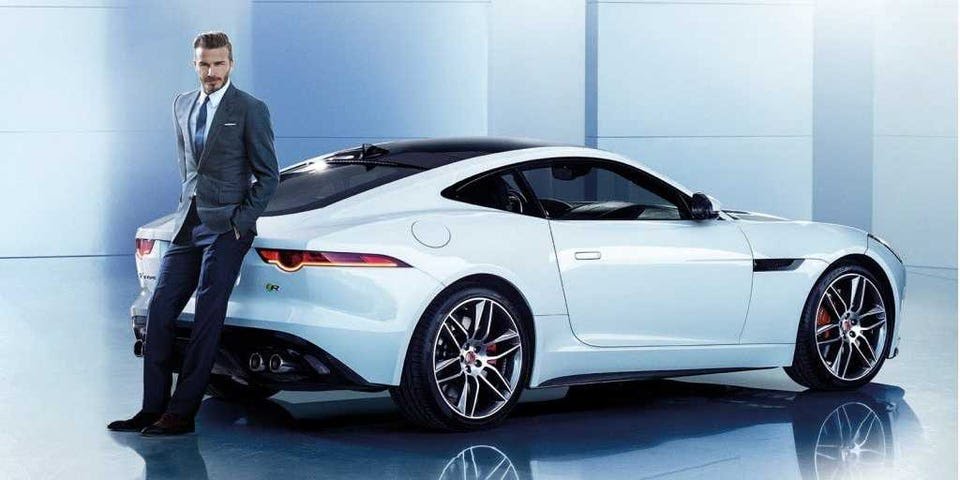 A_Man_Refined's tweet photo. David Beckham and the Jaguar F Type coupe https://t.co/PnCMK5FRbH