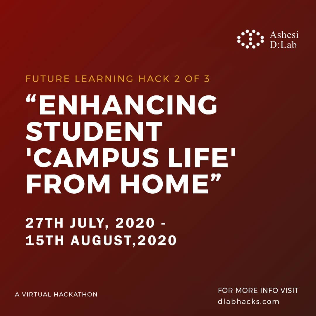 Allnice67182275's tweet image. Be part of this innovative  competition  by applying  now!!! bit.ly/FLHack2020 

#dlabhacks
#FutureLearningHack
#VirtualHackathon
#DesignThinking
#OnlineLearning
#TheNextBigThing
#IdeaChallenge
#SolutionPitch
#AshesiDLab