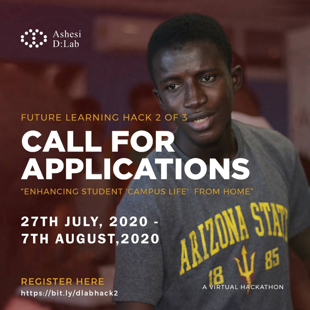 Allnice67182275's tweet image. Be part of this innovative  competition  by applying  now!!! bit.ly/FLHack2020 

#dlabhacks
#FutureLearningHack
#VirtualHackathon
#DesignThinking
#OnlineLearning
#TheNextBigThing
#IdeaChallenge
#SolutionPitch
#AshesiDLab