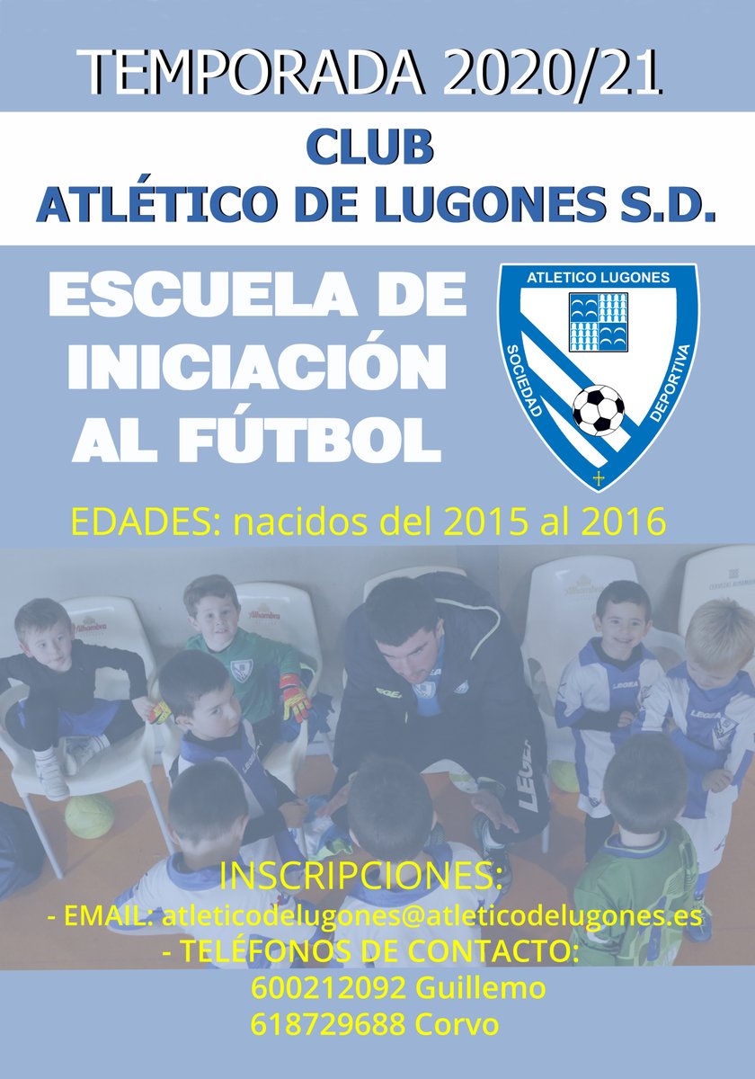 ATL_LUGONES's tweet photo. Ellos son nuestro futuro. 🦾

Si tienes 4 o 5 años, no lo dudes, este es tu club. ⚪️🔵

En el Club Atlético de Lugones, buscamos formar deportistas complemento a la formación de personas.

#EsteEsTuClub #EscuelaDeIniciacion 
#CanteraAlPoder #SoloFaltasTu https://t.co/BBnLZLdxNk
