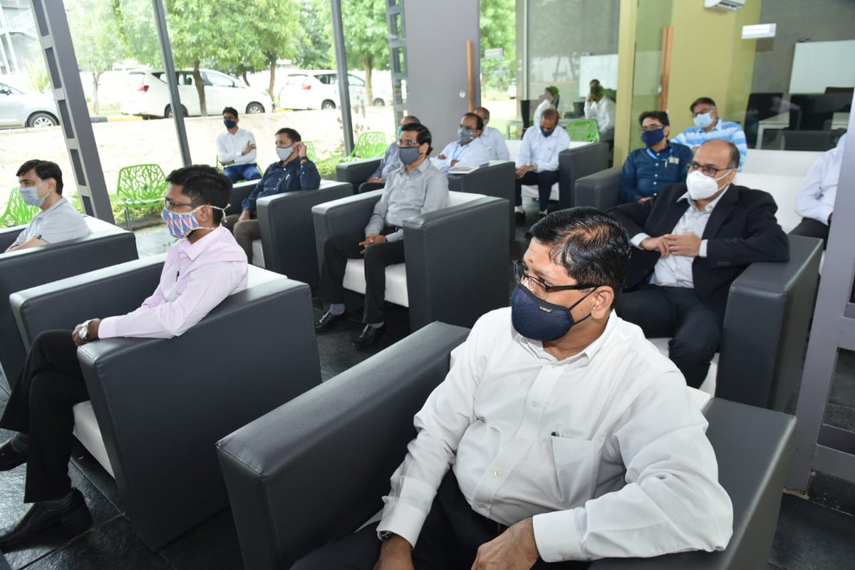 MinisterKTR's tweet photo. IT &amp; Industries Minister @KTRTRS visited the facility of Biological E in @GenomeValley today. He interacted with the management team and staff. Biological E MD Mahima Datla and Telangana Life Sciences &amp; Pharma Director @ShakthiNagappan were present. https://t.co/H2AFuH4hcJ