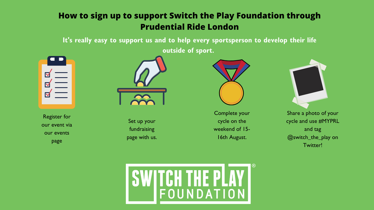 **NEWS** 🚴‍♀️🚴‍♀️🚴‍♀️ We have teamed up with @RideLondon and are calling for your support! StP have put together a team of athletes who will complete a 100-mile cycle on the 15th August. You can read more at switchtheplay.com/news/ride-100-…