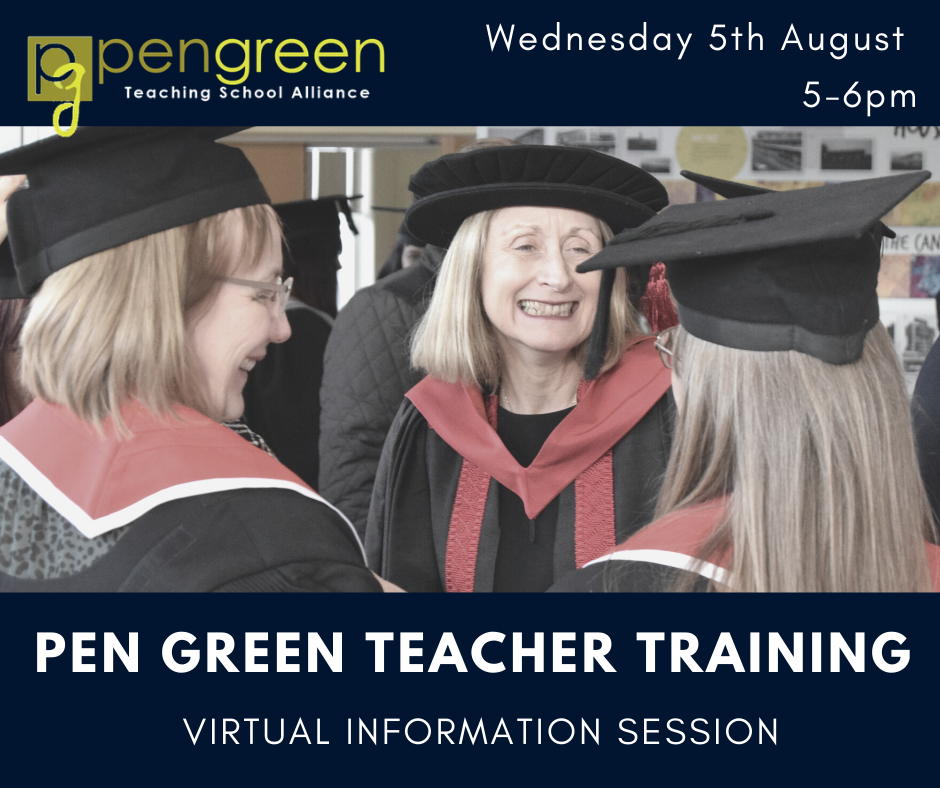 Join us tomorrow for our Virtual Information Session where our tutors will be on hand to talk through our Initial Teacher Training course.

5 - 6pm. 

To join: pengreen.org/event/teacher-…