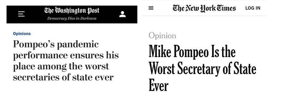 Mike Pompeo is the worse Secretary of State.