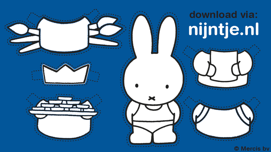 ミッフィーぬりえの無料ダウンロード オランダjp