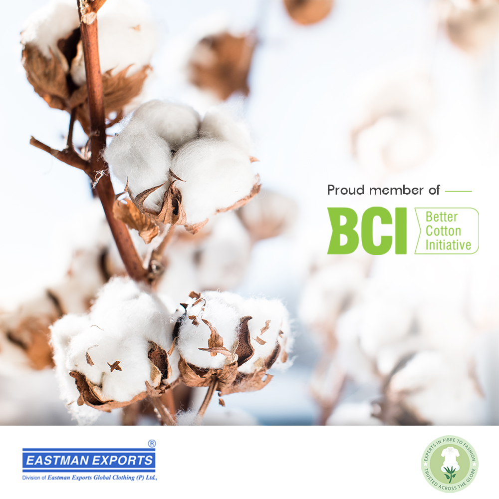 We at Eastman Exports believe in sustainability and holistic growth...
By being a member of the BCI (Better Cotton Initiative) all our garments manufacturing process consists of high-quality cotton.
Learn more @ eastmanexports.com/commitment/
#eastmanexports #bettercottoninitiative