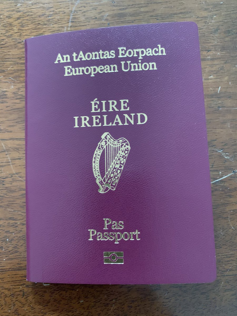 The Irish passport arrives! Freedom to work, live, study and retire in 27 countries restored! Thankyou for Irish ancestry and efficiency! #irishpassport #irishcitizenship #eu #BrexitReality #BrexitShambles #BrexitLies #EIRE
