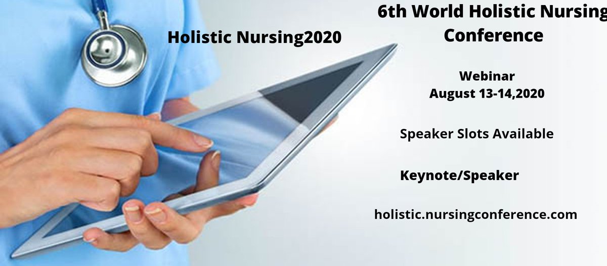 2020Holistic's tweet photo. #Join us 6th #World #Holistic #Nursing #Conference #Speaker slots available #registernow at 99$ for more info
Email:holistic@memeetings.com
https://t.co/KNsyY0wgIZ https://t.co/SPslMocams