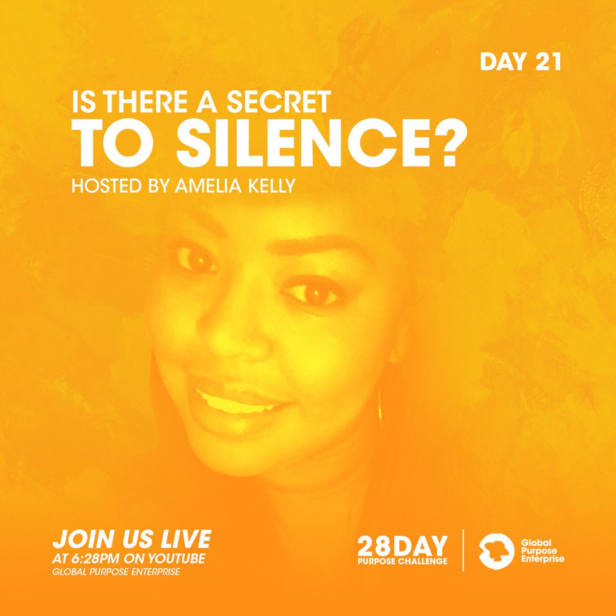 GPurposeEnt's tweet image. Trust me, you don’t want to miss Day 21!

We have a true powerhouse pouring into us today Amelia Kelly who’s taking us deeper into the chapter “Is there a secret to silence”

And guess what? It’s ALL FOR... FREE!!!

The link is in the bio! 

We start everyday at 6.28 pm!