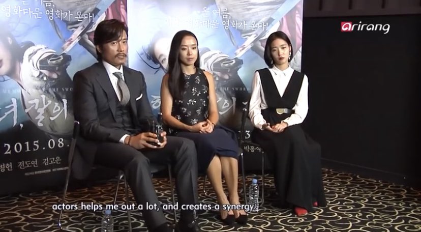 "I personally wanted to do a production with Kim Go-eun as everyone becomes immersed with her acting. But, this time, while working together in this film, I realized acting together with superb actors helps me out a lot and creates a synergy."- Lee Byung Hun (MOTS promotions)