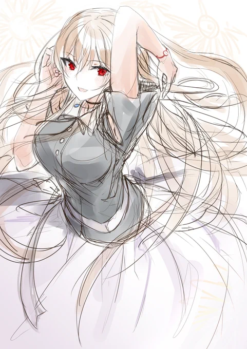 葉加瀬の一時間ワンドロ配信を流しながら描いたフレンさん 