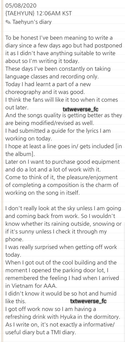 txtweverse_fc's tweet photo. ✎ "[Taehyun's diary]"

@TXT_members @TXT_bighit
#TAEHYUN #태현 
#txtweverse_fc https://t.co/kgwIqoxEJx