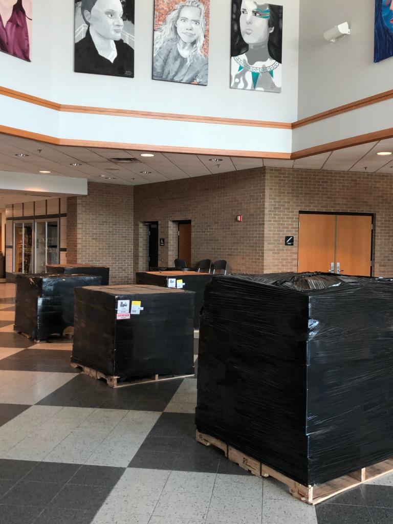 GCASDK12's tweet photo. The Chromebooks have arrived for each student to have for the 20/21 school year. #GCASDproud https://t.co/RhDE4XDCXv