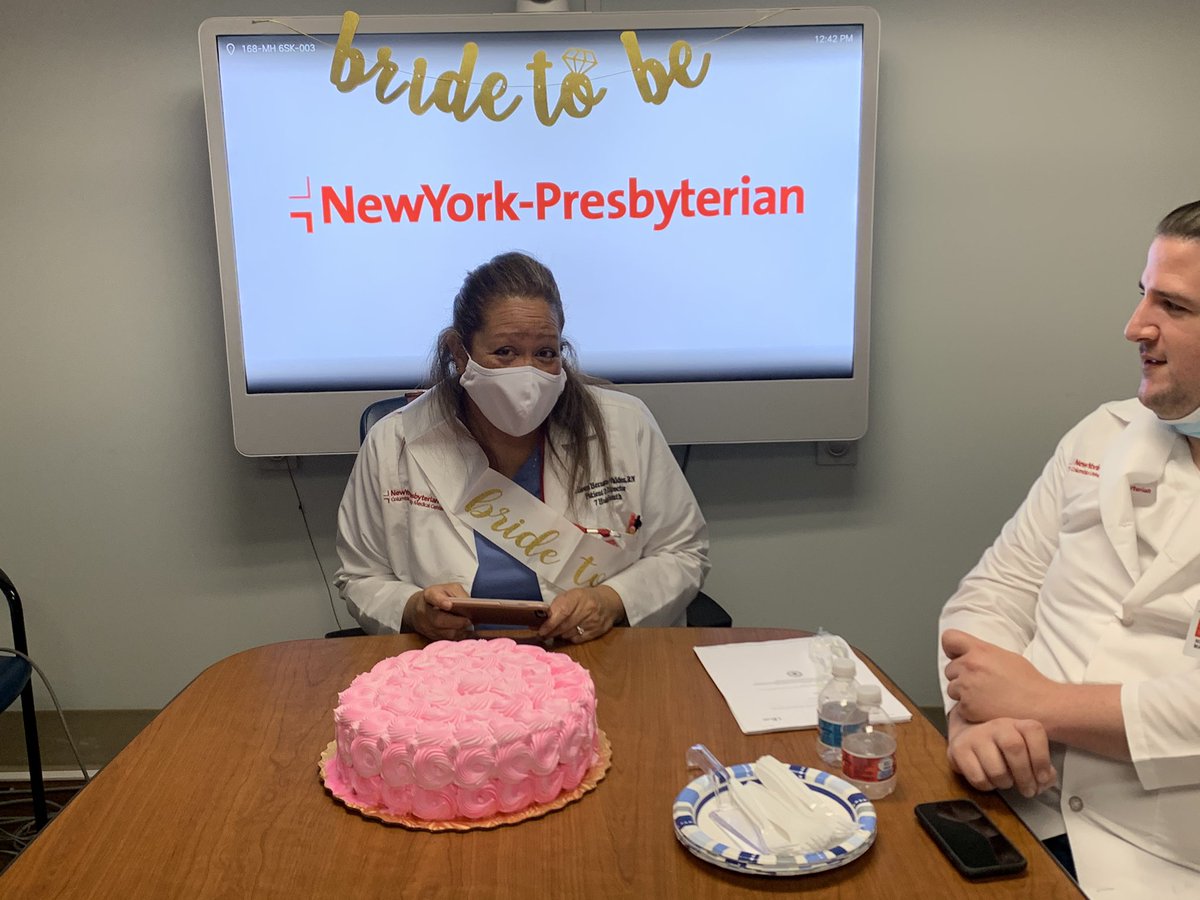 Best wishes for an amazingly beautiful and socially distant wedding, <a href="/eileen_eih9007/">Eileen Clary, RN</a> #beautifulbride #HappilyEverAfter @HeadRNColumbia  <a href="/emilyneuroNYP/">Emily Anderson</a> <a href="/VannyEngiNurse/">Vanessa Delos Reyes, MSN, CNRN</a> @NeuroMedPres <a href="/PatrickRCNS/">Patrick R.</a> <a href="/OluneyeOladapo/">Oluneye Oladapo</a>