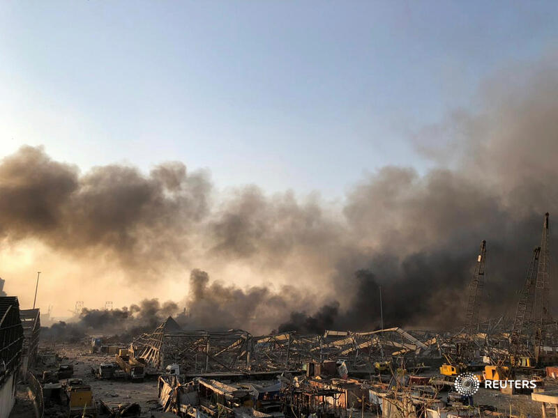 ‘All the downtown area windows are smashed and there are wounded people walking around. It is total chaos’: A  @Reuters witness said she saw heavy grey smoke near the port area and then heard an explosion and saw flames of fire and black smoke  https://reut.rs/3keuKvp 