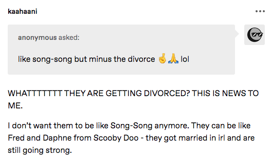 It has recently been brought to my attention that Song-Song are getting a divorce (yes, I live under a rock). So I no longer want MinEun to be like Song-Song.