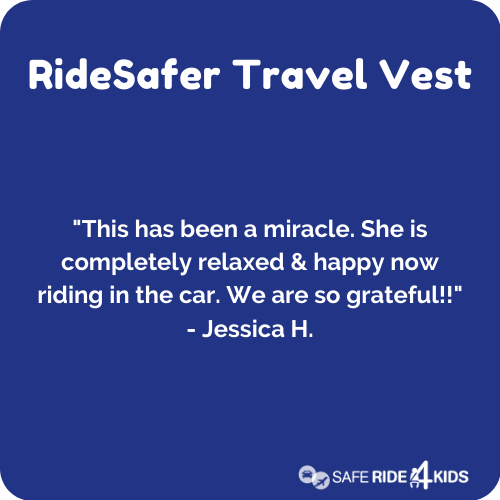 SafeRide4Kids's tweet photo. “…we started looking into sensory processing &amp; that’s when I ran across the Ride Safer Travel Vest.” Thank you for your kind words, Jessica! We’re happy we can bring you #peaceofmind https://t.co/k3sJchujxU