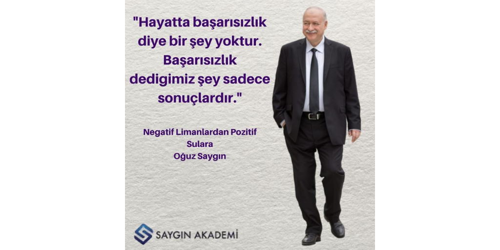 “Hayatta başarısızlık diye bir şey yoktur. Başarısızlık dediğimiz şey sadece sonuçlardır.” 
Negatif Limanlardan Pozitif Sulara
📚
#nlp #kişiselgelişim #başarı #motivasyon