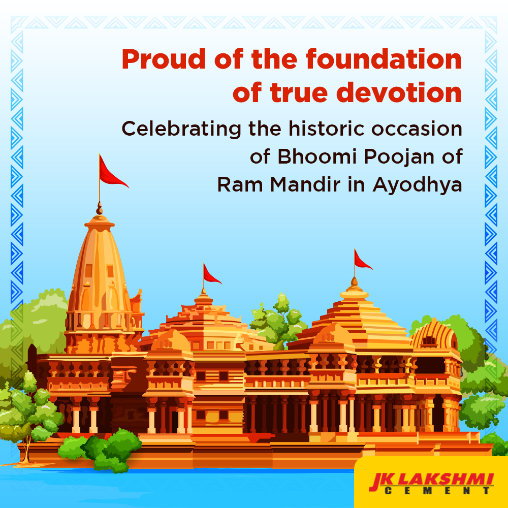 JKLCofficial's tweet photo. Its indeed a moment of pride for the world to witness the historic occasion of the iconic Ram Mandir’s bhoomi Pujan. #AyodhyaBhoomipoojan #RamMandirAyodhya https://t.co/mQHx3Et1m7